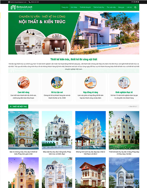 Mẫu web xây dựng