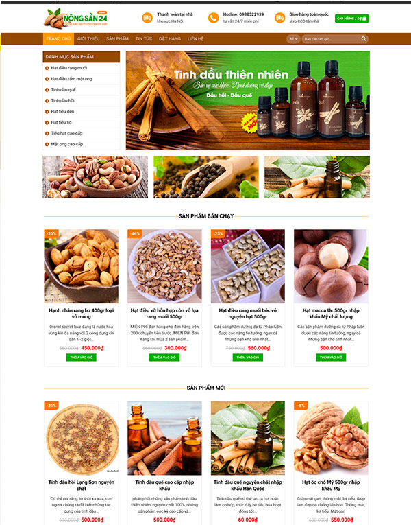Khám Phá Mẫu Web Bán Nông Sản Chuẩn SEO, Hiện Đại Nhất 2025